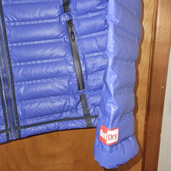 Columbia Titanium OutDry Ex Diamond Down Hooded Jacket Medium 700 Fill Blue - Picture 7 of 10